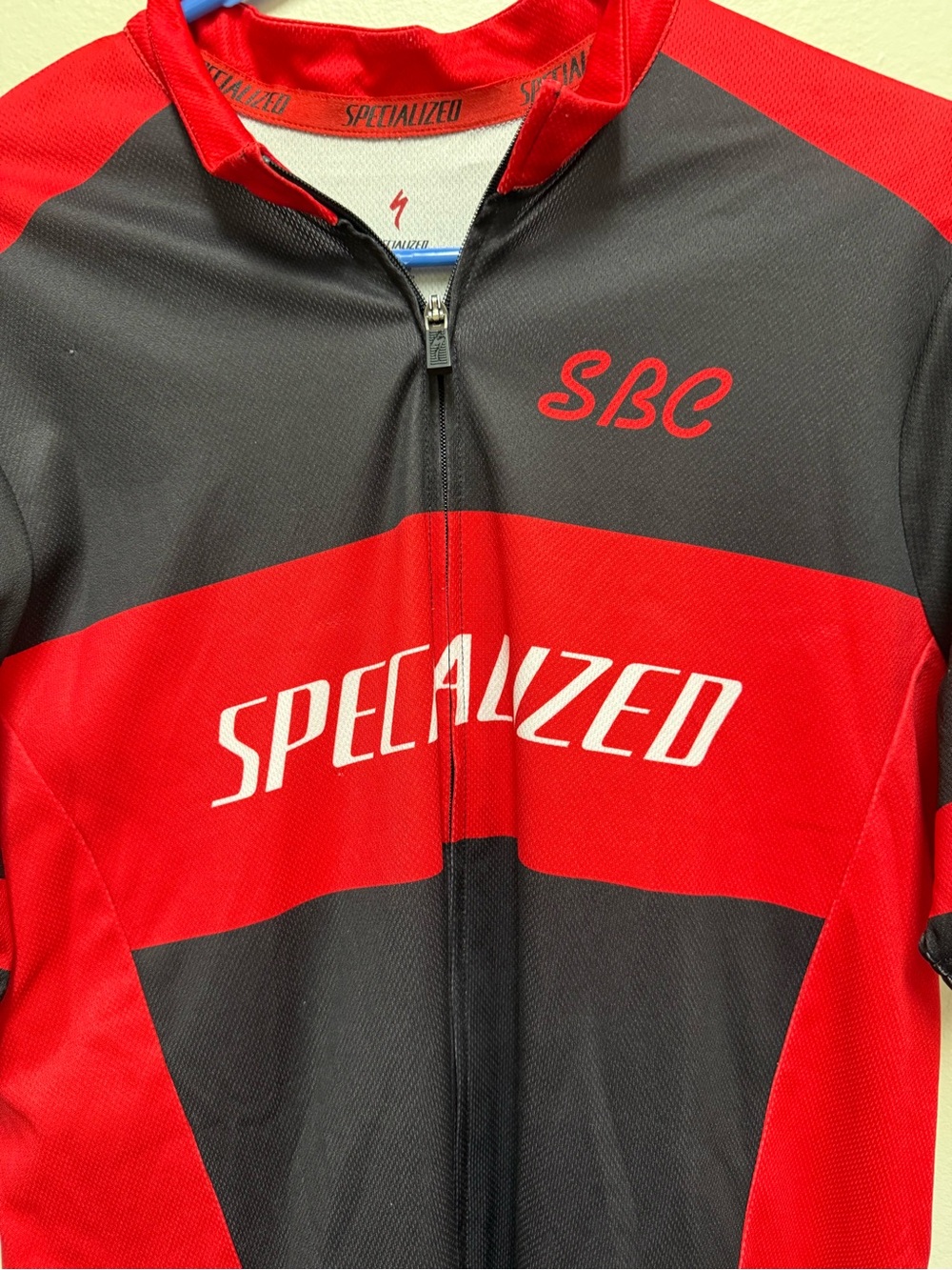 Specialized Red and Black SBC Cycling Jersey Breathable Slim Fit XL - Picture 5 of 7